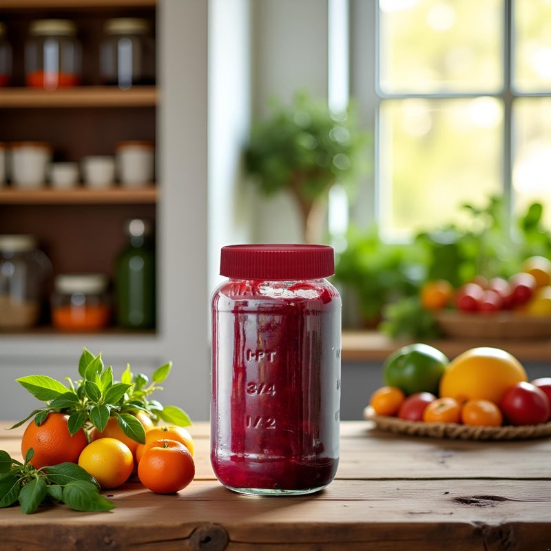 JARMING COLLECTIONS Glass Regular Mouth 24 oz Mason Jars with BPA Free Plastic Storage Lids - Made in USA - 24oz Mason Jars Regular Mouth 24 oz with Lids - Set of 2 - Image 4